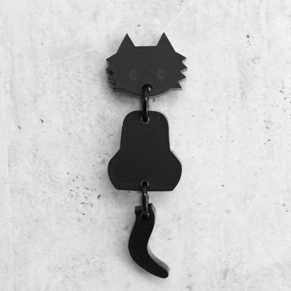 Rachel O’s- Black Cat Matte Acrylic Earrings