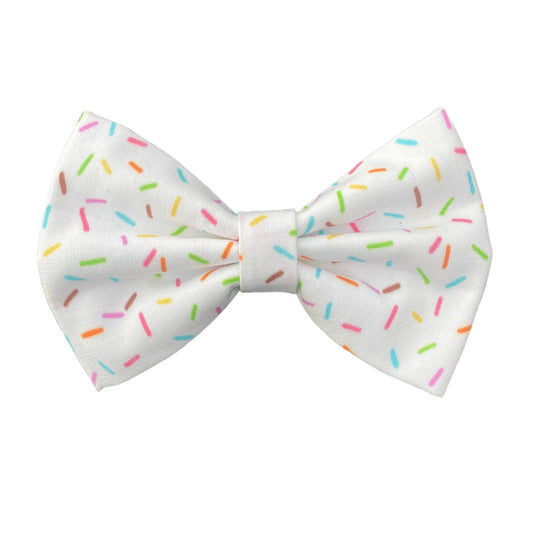 Old Dog, New Style- Birthday Sprinkle Dog Bowtie