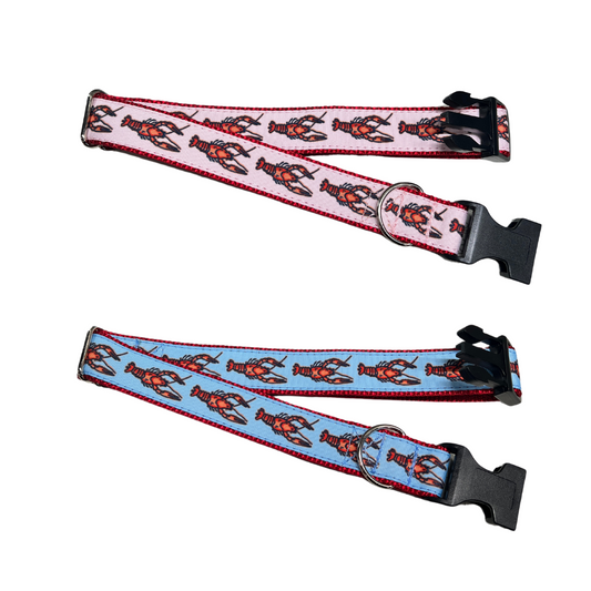 Parish Pets- 1" Wide Dog Collar - Crawfish