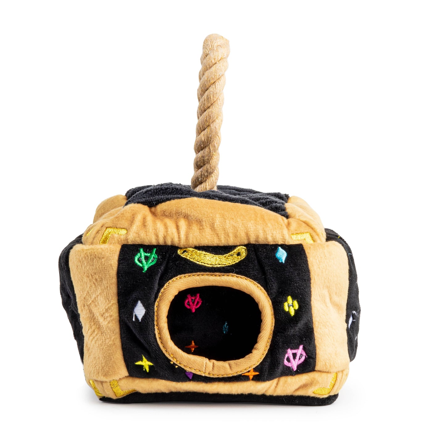 Haute Diggity Dog- Dog Toy - Black Monogram Chewy Vuiton Trunk