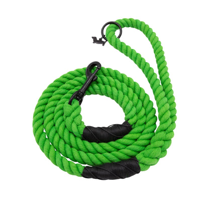 SASSY WOOF - Dog Rope Leash - Neon Green