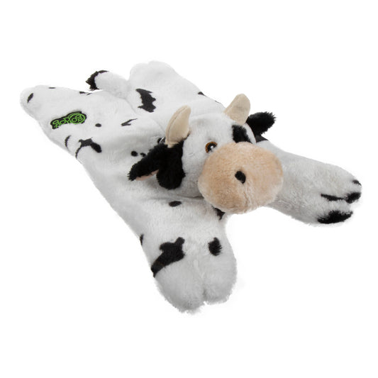 GoDog- Barnyard Buddies Cow Plush Flattie