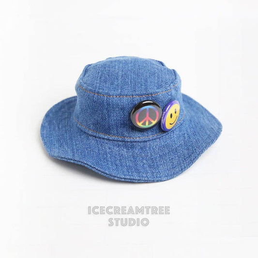 Icecreamtree Studio- Denim Bucket Hat - Pet Hat