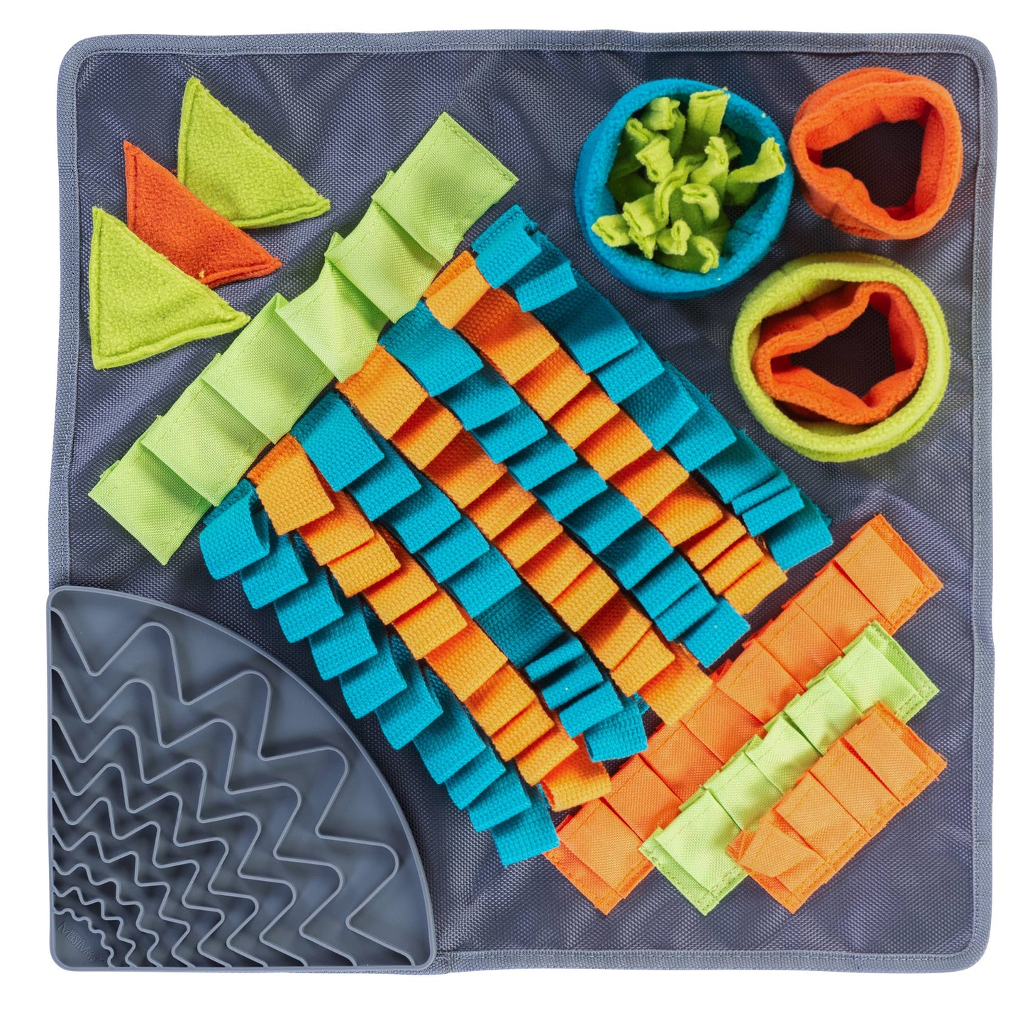 Messy Mutts- Square Forage/Snuffle Mat 16" with Suction