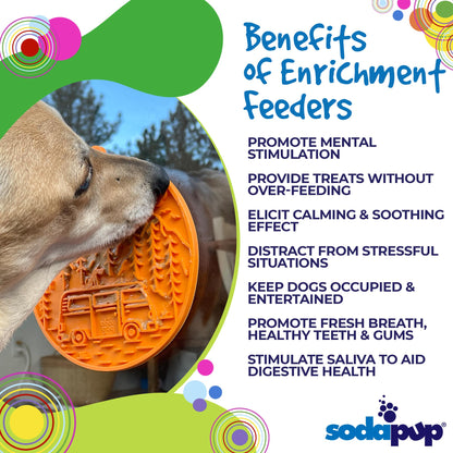 SodaPup- Camp eMat Enrichment Lick Mat With Suction Cups