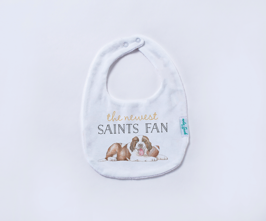 Nola Tawk- The Newest Saints Fan Organic Cotton Baby Bib