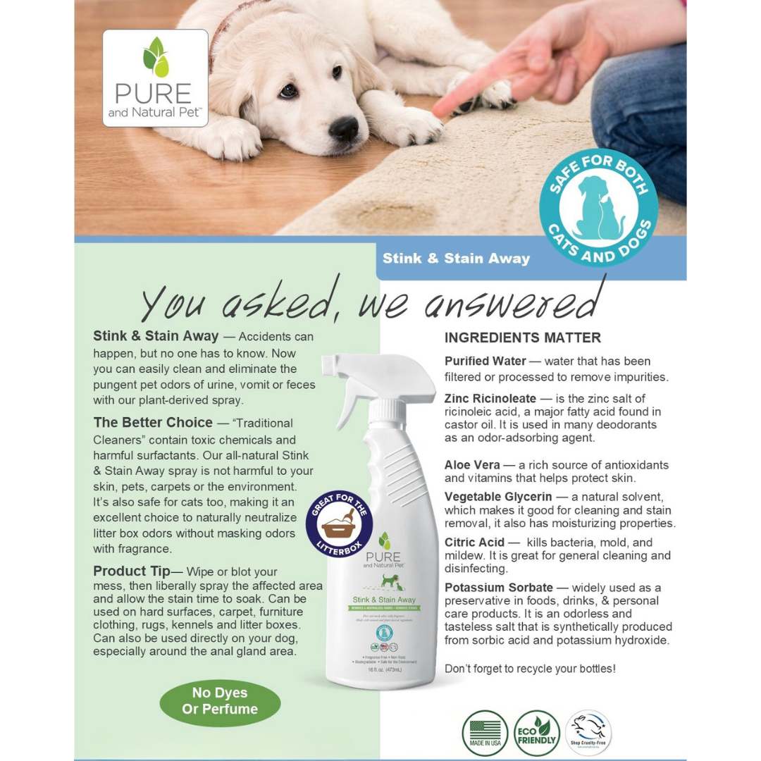 Pure and Natural Pet- Stink & Stain Away