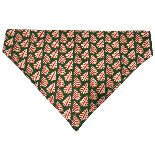 Aussie Paws Bandanas- Christmas Tree Cakes & Lights Bandana - Medium